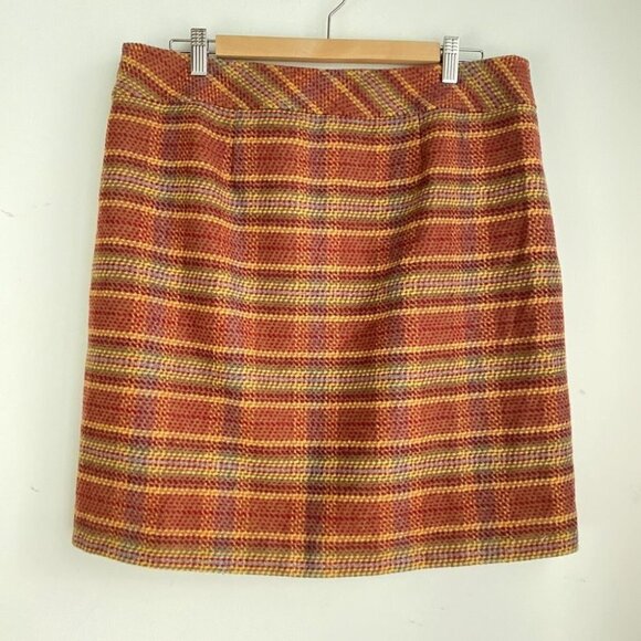 NWT Talbots Wool Blend Striped Warm Winter  Fall Skirt 12P - Picture 5 of 7